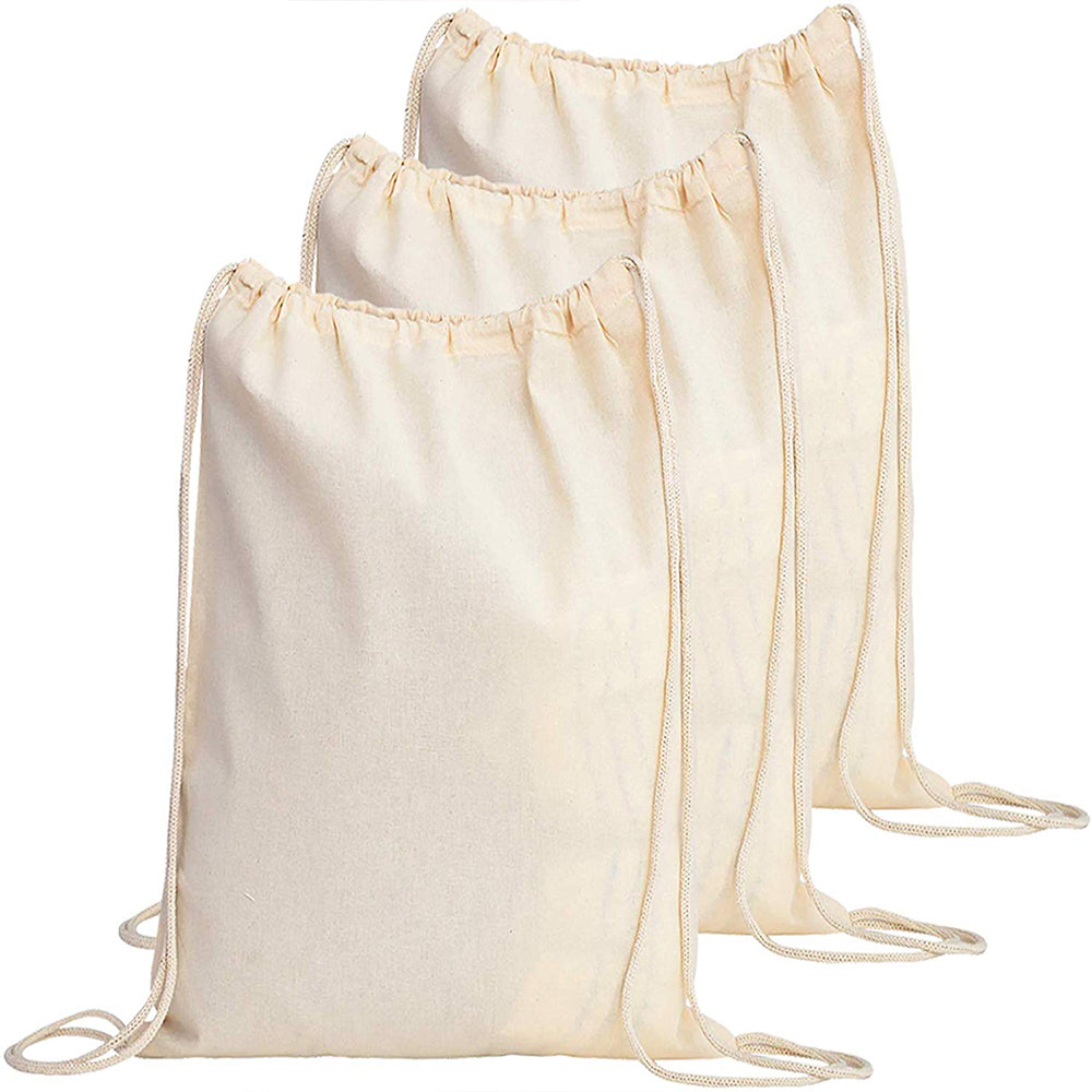 Canvas Drawstring Tote Bag