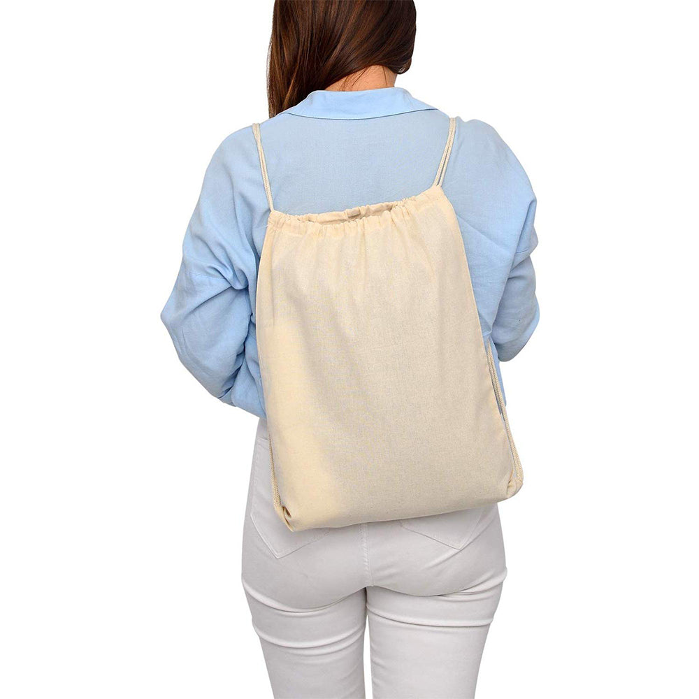 Canvas Drawstring Tote Bag
